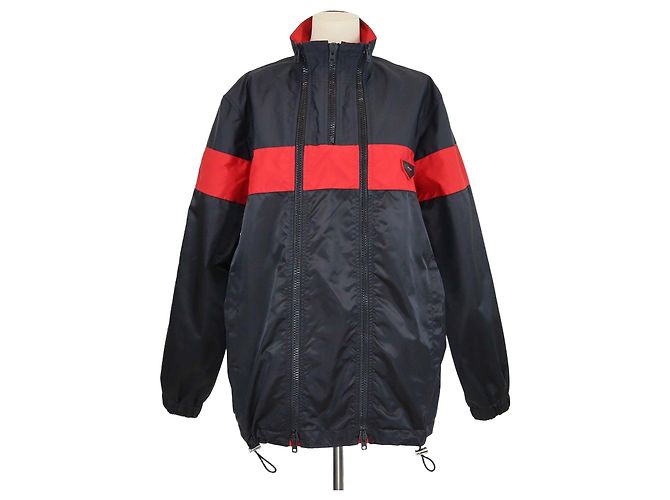 Givenchy Black/Red Nylon Windbreaker Jacket