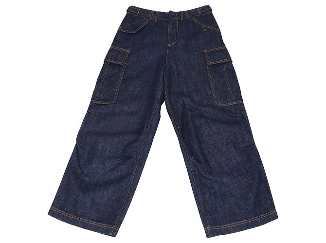 Jeans Cargo Christian Dior in Denim Blu Scuro 8
