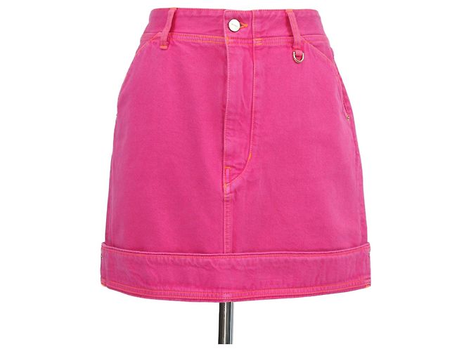 Minigonna Le Splash in denim rosa Jacquemus