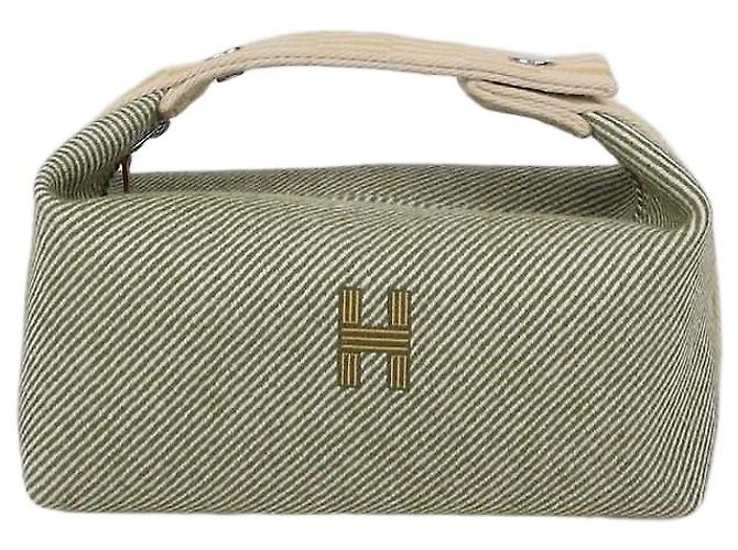 Hermès Vert Forêt Wool Small Bride-a-Brac Case Verde