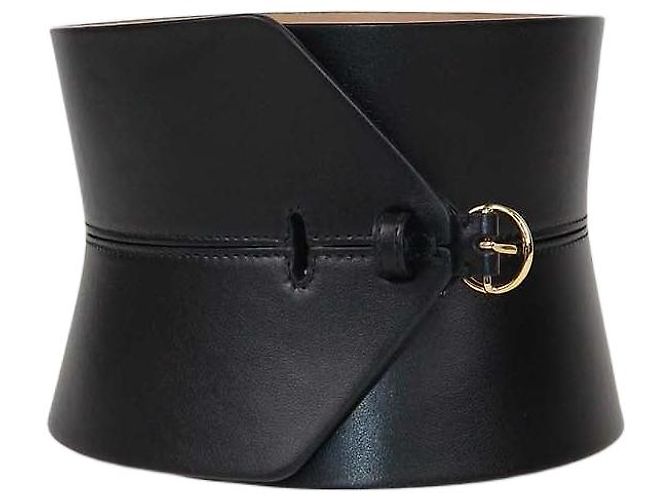 Alaïa Alaia Black Leather Double Bustier Belt