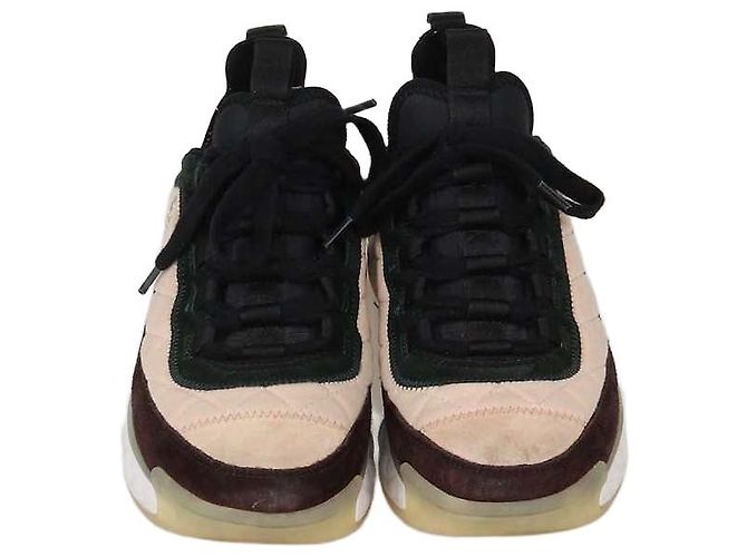 Baskets basses Chanel Multicolor en daim matelassé et tissu CC Multicolore