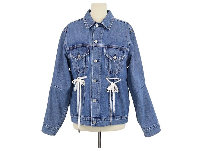 Proenza Schouler Blue Denim Drawstring PSWL Jacket