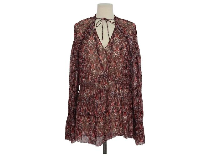 Iro Multicolor Viscose Printed Janie Long Sleeve Tops Multiple colors