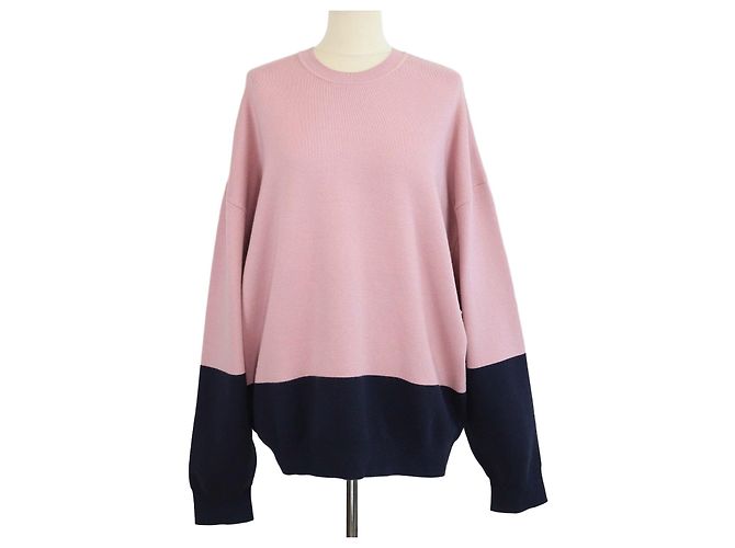 Roksanda Tricolor Rundhals-Pullover mit langen Ärmeln