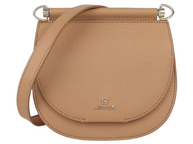 Borsa a tracolla Mini Diane in pelle Tan Aigner Beige