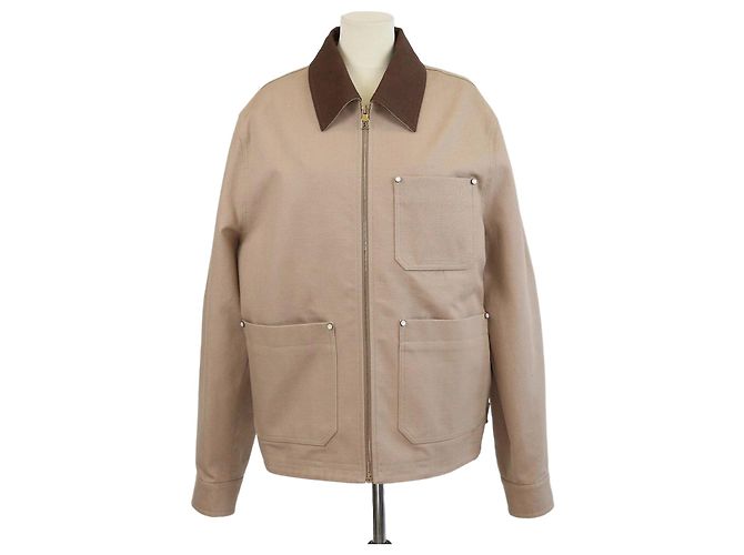 Veste Blouson Workwear en Toile de Coton Beige Louis Vuitton