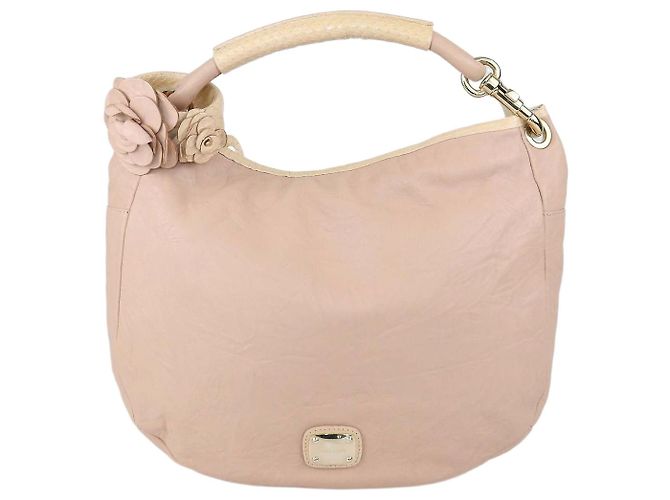 Jimmy Choo Bolsa Hobo Small Sky Bangle em couro bege texturizado e couro de cobra