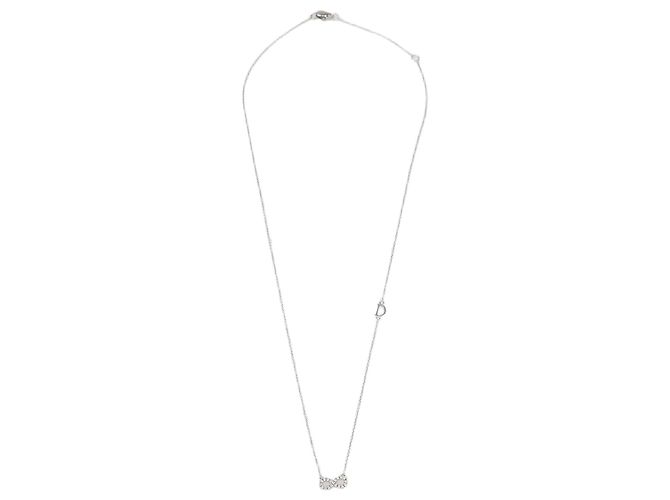 Colar com pingente Damiani Infinity em ouro branco 18K e diamantes Dourado