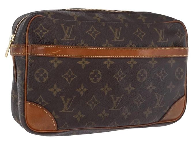 LOUIS VUITTON Monogram Compiegne 28 Clutch Tasche M51845 LV Auth BA15480 Monogramm