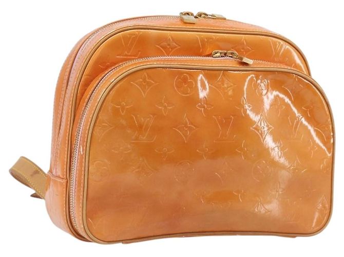LOUIS VUITTON Monogram Vernis Marley Backpack Pink Rose M91039 LV Auth 200142 Marron