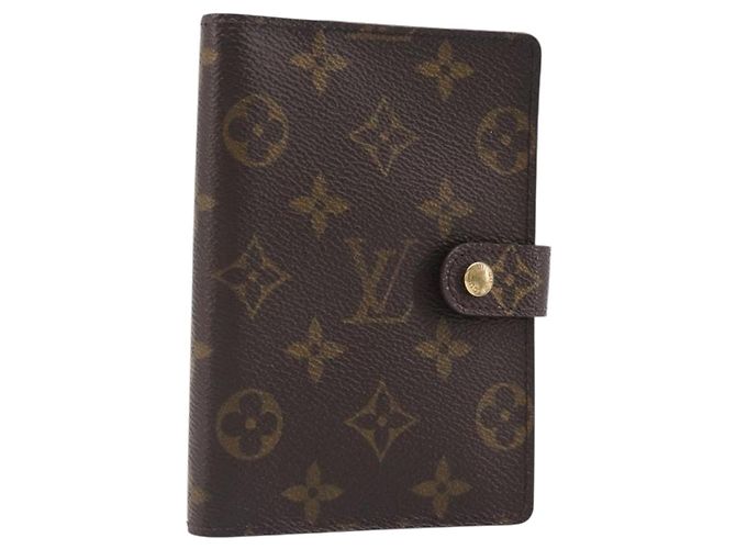 LOUIS VUITTON Monogram Agenda PM Day Planner Cover R20005 LV Auth hk4082