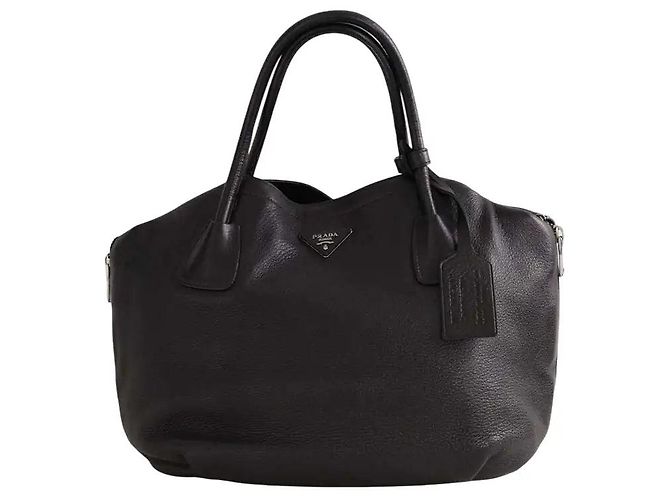 Cabas Prada de couro preto