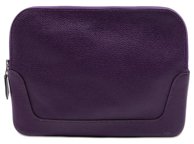 Bolsa plana Hermès Clemence roxa Roxo