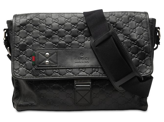 Borsa a tracolla Gucci Guccissima Web nera Nero