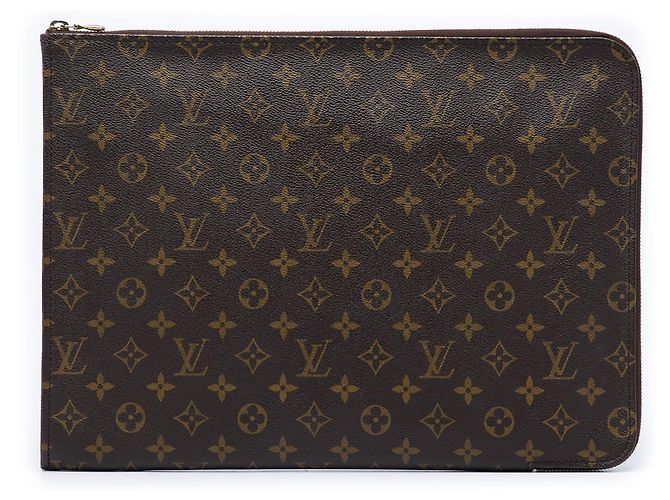 Borsa Business Portfolio Louis Vuitton Monogram Poche Documents Marrone