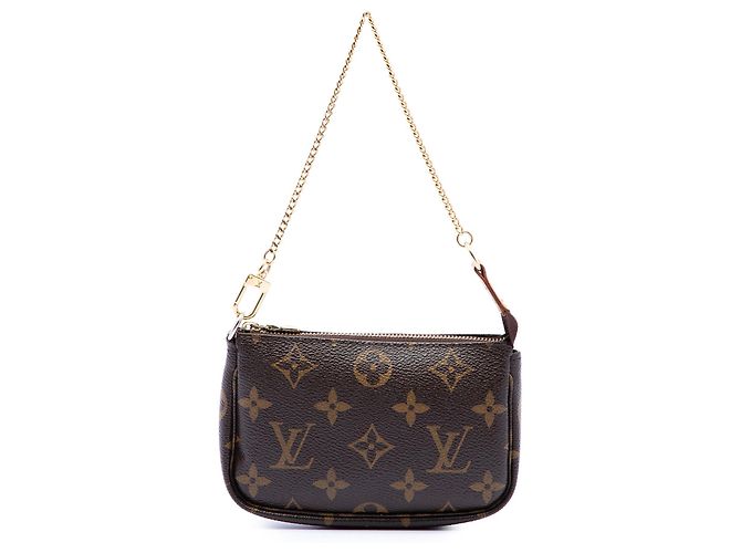 Borsa a mano Louis Vuitton Monogram Mini Pochette Accessoires Marrone