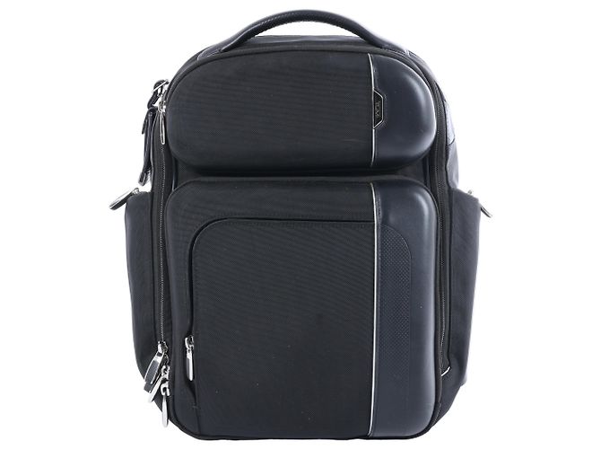Tumi Arrivé Barker Fabric Backpack in Black Blue