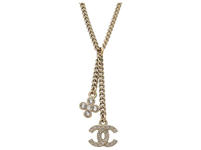 Collar de cadena Chanel Coco Mark Dorado