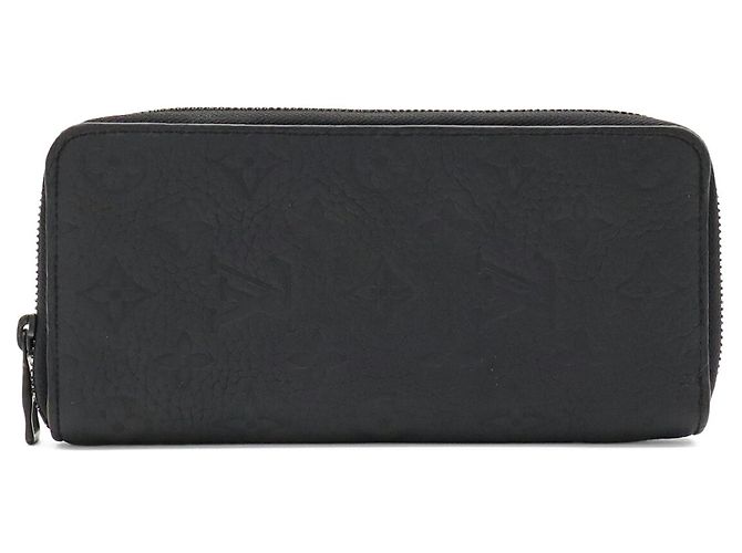 Louis Vuitton Monogram Taurillon Zippy Wallet Black