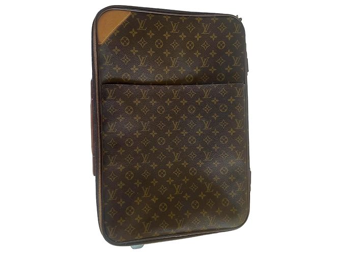 Louis Vuitton Pegase 60 Monogram Canvas Suitcase Brown