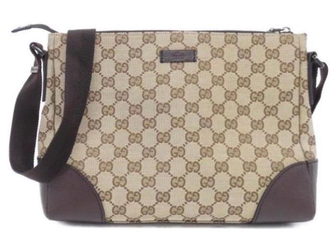 Borsa a tracolla Gucci GG Canvas e pelle
