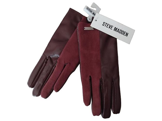Steve Madden Lederhandschuhe Bordeaux