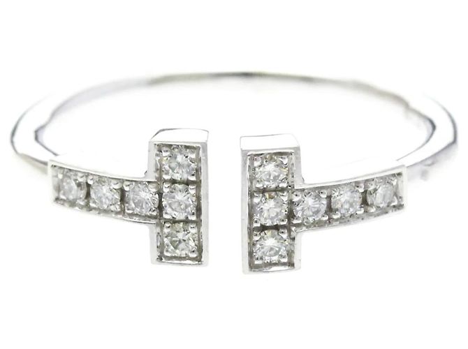 Tiffany & Co Anello Tiffany T-wire con Diamanti Argento