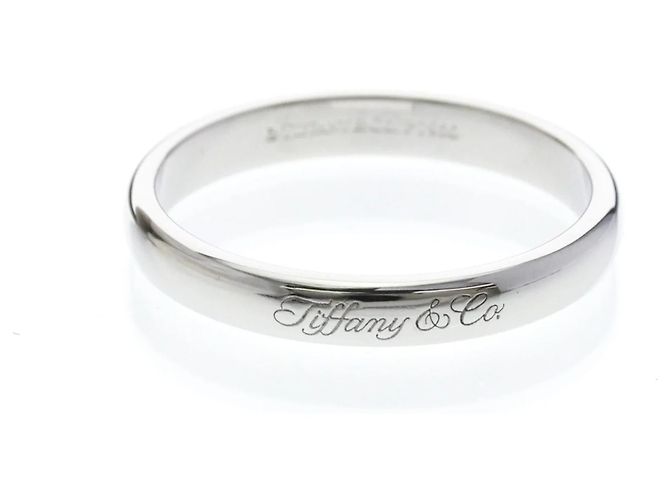 Tiffany & Co. Notes Wedding Band Platinum Silvery