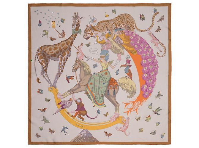 Hermès HERMES Multicolor Silk Accessory - 103802 Multiple colors