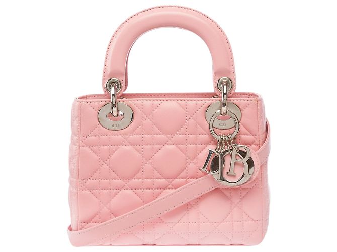 Saco DIOR Lady Dior em Couro Rosa - 103858