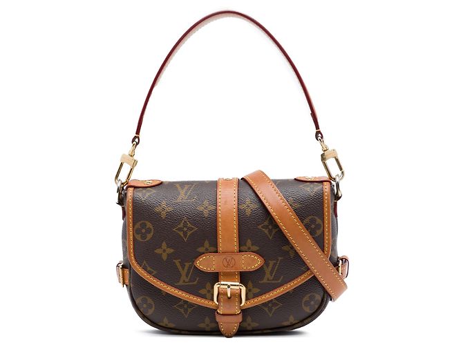 Borsa Saumur BB Monogram Louis Vuitton Marrone