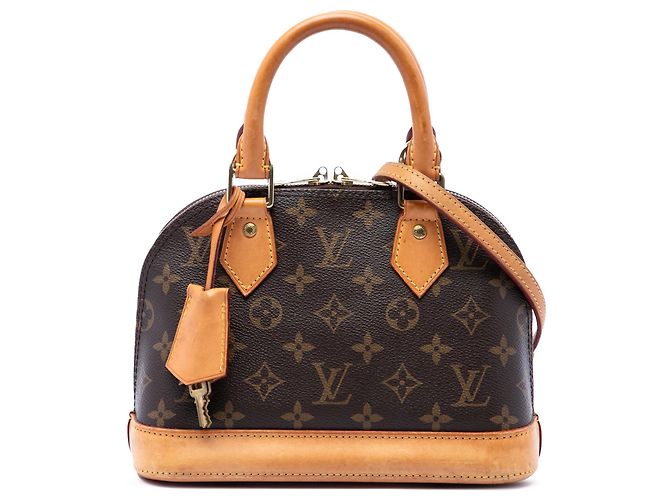 Borsa Satchel Louis Vuitton Monogram Alma BB Marrone