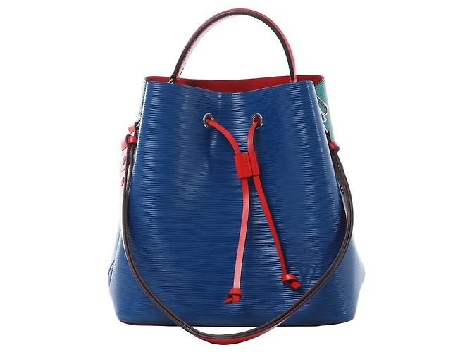 Borsa a tracolla 2Way Louis Vuitton NoeNoe in pelle Epi Multicolor Blu