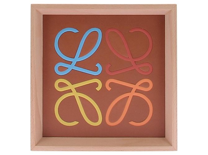 Loewe Cadre décoratif avec logos Brown