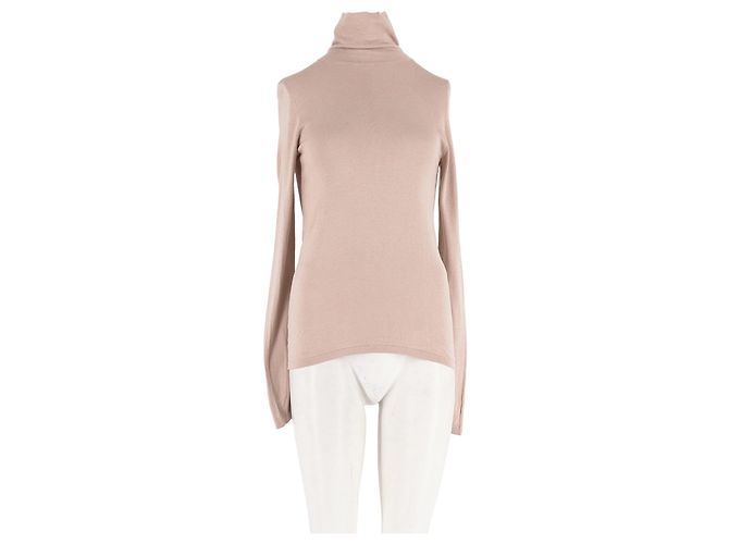 Autre Marque Top de seda beige LILYSILK