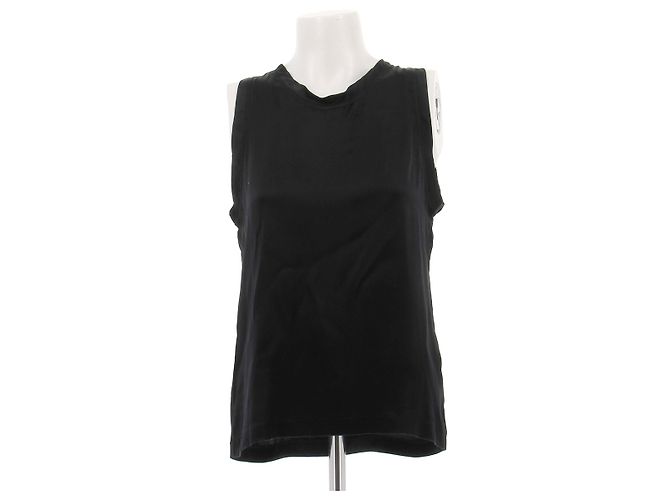 Top de seda negro Yves Saint Laurent