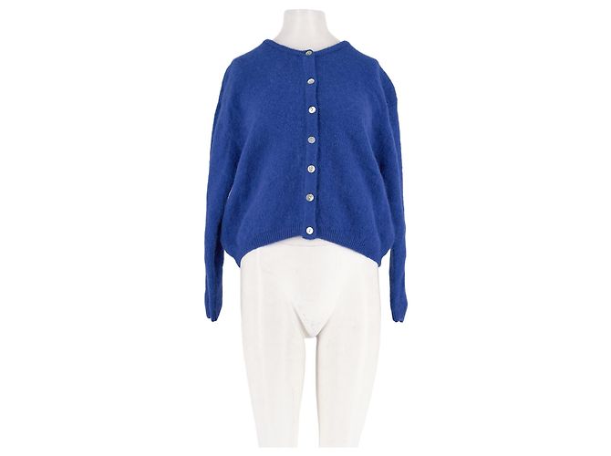 American Vintage Wollcardigan Blau