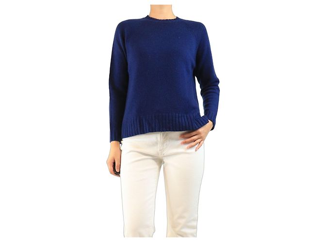 Autre Marque Merino-Kaschmir-Pullover in Navy - size S Blau