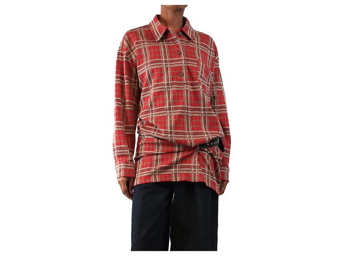 Isabel Marant Camicia in cotone a quadri rossa Blamdia - size UK 8 Rosso