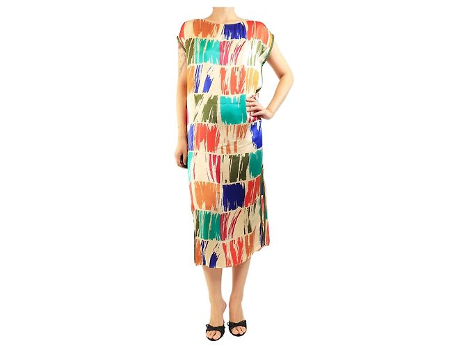 Eres Multi printed silk dress - size One Size Multiple colors