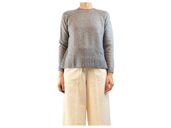 Autre Marque Maglione in cashmere e merino grigio - taglia S