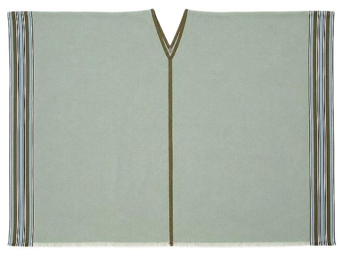 Loro Piana Sciarpa scialle in misto seta verde