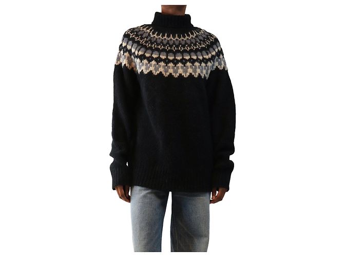 Autre Marque Rollkragenpullover aus Alpakamischung in Schwarz - size XS