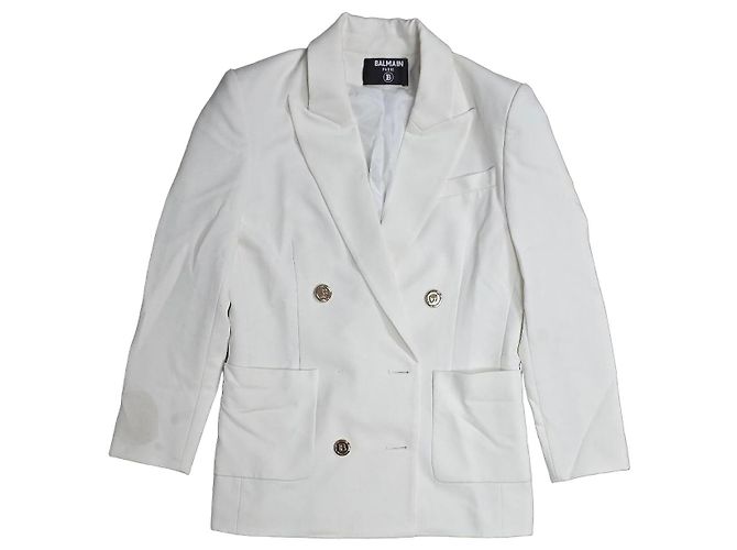 Balmain Blazer weiß Größe 38 Golden
