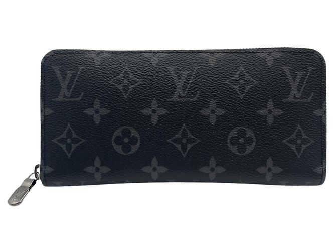 Louis Vuitton Monogram Eclipse Bi-Fold Geldbörse Schwarz