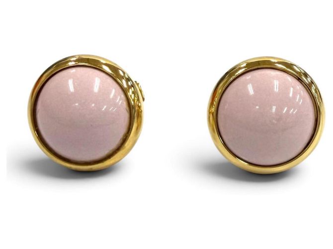 Hermès Boucles d'oreilles Hermes Eclipse H-Post Rose Doré