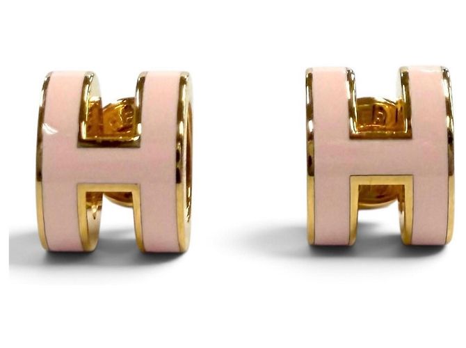 Hermès Orecchini HERMES Mini Pop H Rosa D'oro