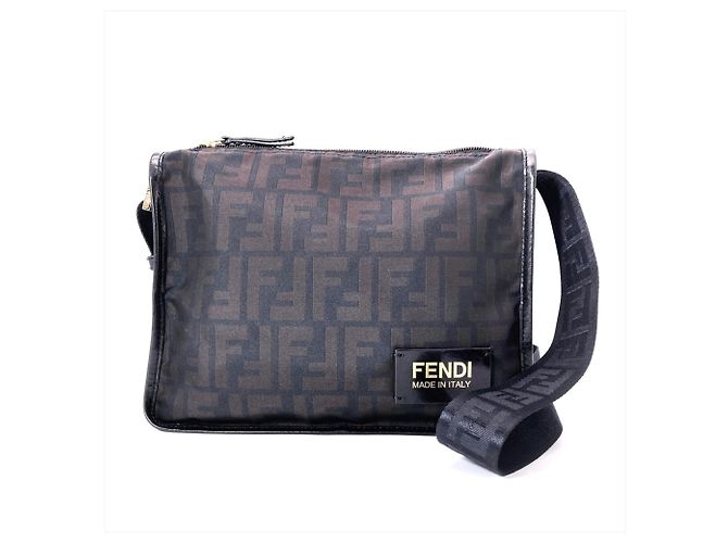Fendi Zucca Pattern Shoulder Bag Brown