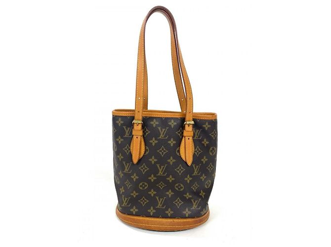 Sac Cabas Louis Vuitton Bucket PM Marron
